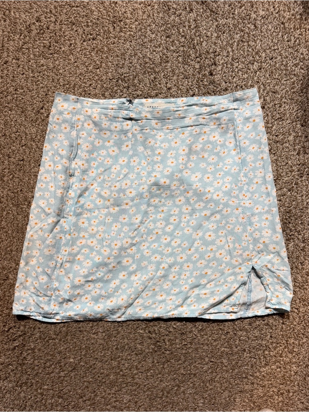 Aeropostale Light Blue Daisy Mini Skirt